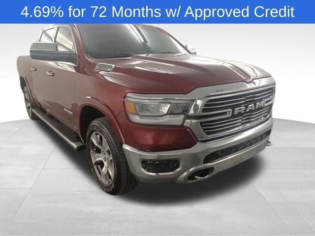 2019 RAM 1500 Laramie Crew Cab 4x2 5'7" Box in Red — front three-quarter view
