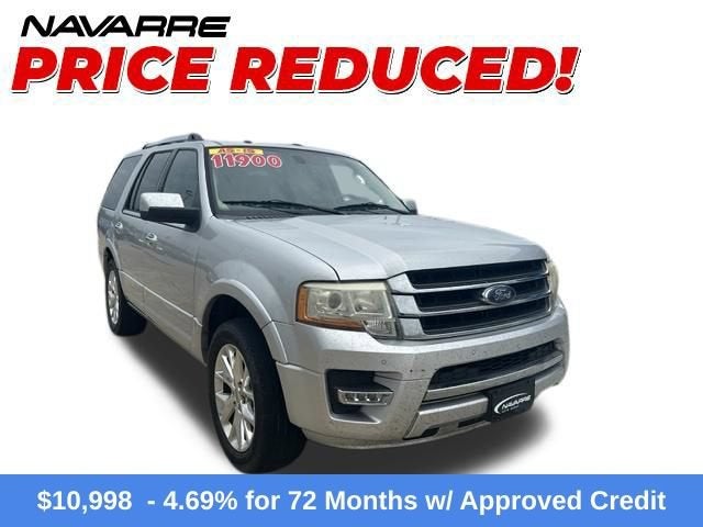 2015 Ford Expedition Limited in White — front three-quarter view