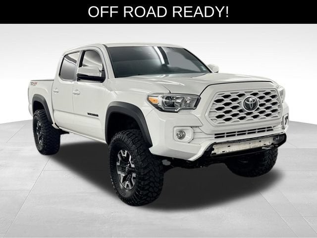 2023 Toyota Tacoma TRD Off Road in White — front three-quarter view