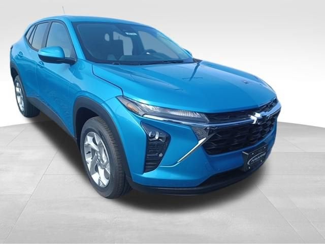 2026 Chevrolet Trax LS in Marina Blue Metallic — front three-quarter view