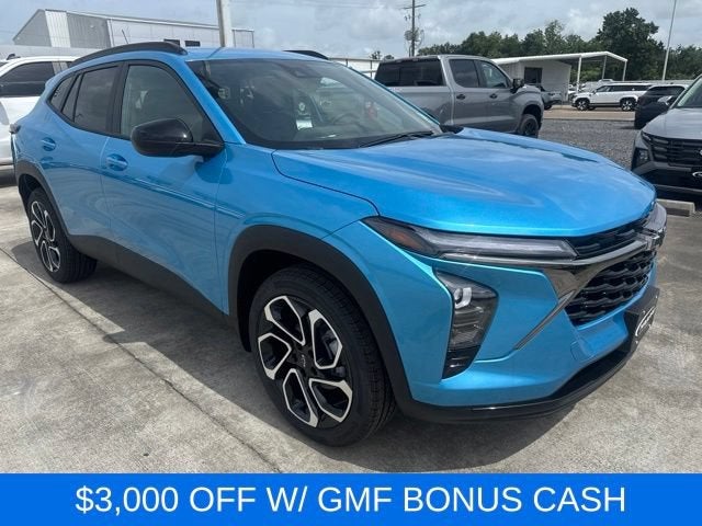 2026 Chevrolet Trax 2RS in Marina Blue Metallic — front three-quarter view