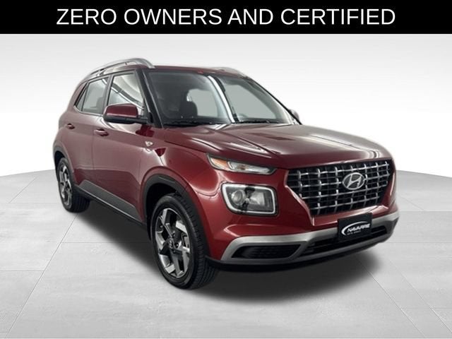 2026 Hyundai Venue SEL in Red — front three-quarter view